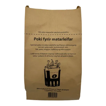 Bréfpoki f/lífrænt sorp 10l 20x15x36cm 40stk mynd 1