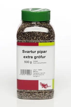 Svartur pipar extra grófmalaður 500g mynd 1