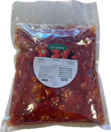 Jalapeno rauður í sneiðum 1,8kg mynd 1