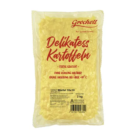 Forsoðnar kartöflur teningar 2kg mynd 1