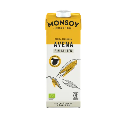 Haframjólk Monsoy lífræn glútenlaus 1ltr mynd 1