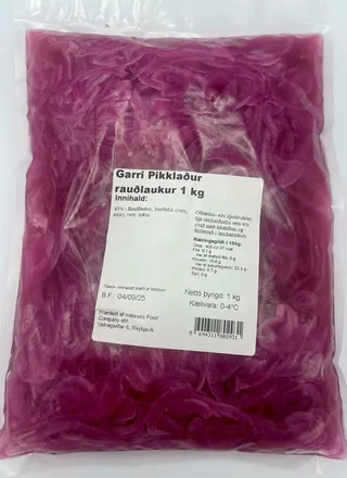 Pikklaður rauðlaukur 1kg mynd 1