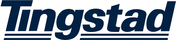 Logo for Tingsdad, blue letters