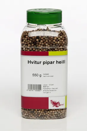 Hvítur pipar heill 550g mynd 1