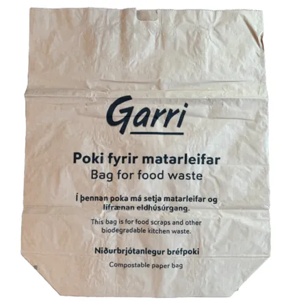 Bréfpoki f/lífrænt sorp 60L 55x20x86cm 25stk mynd 1