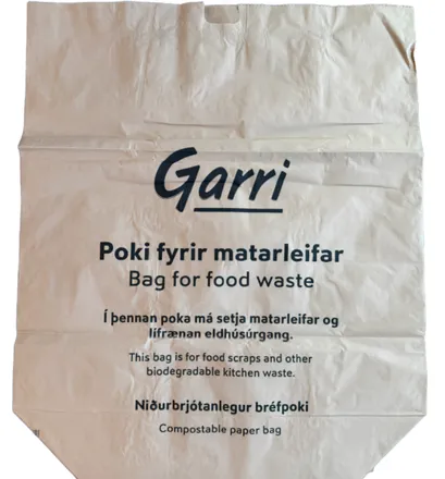 Bréfpoki f/lífrænt sorp 45L 55x18x67cm 20stk mynd 1