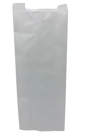 Bréfpokar hvítir 11.5x5.6x33cm 1.5kg 1000stk mynd 1