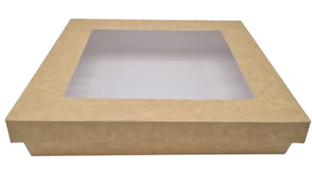 Pappabox m/glugga 25x25x5cm 100stk mynd 1