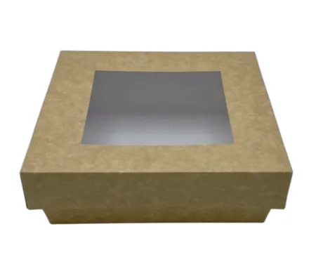 Pappabox m/glugga 158x158x50mm 300stk mynd 1