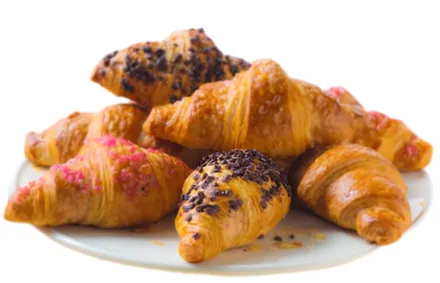 Croissant mini Hindberja / apríkósu / hnetu 90x40g mynd 1