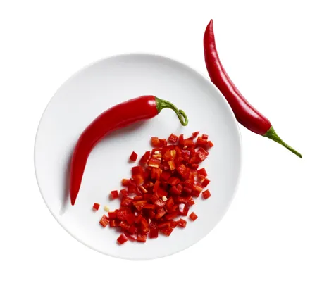 Rauður chili saxaður 4-6mm 10kg mynd 1