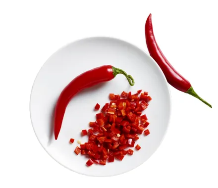 Rauður chili saxaður 4-6mm 250g mynd 1