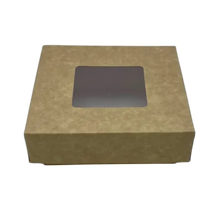 Pappabox m/glugga 119x119x40mm 300stk mynd 1