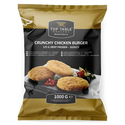 Stökkir kjúklingaborgarar 125g mynd 2