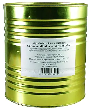 Agúrkuteningar súrsætir 10kg mynd 1