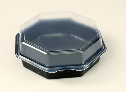 Áttkanta plastbox svart m/loki 19x6cm 270stk mynd 1