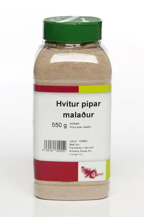 Hvítur pipar malaður 550g mynd 1