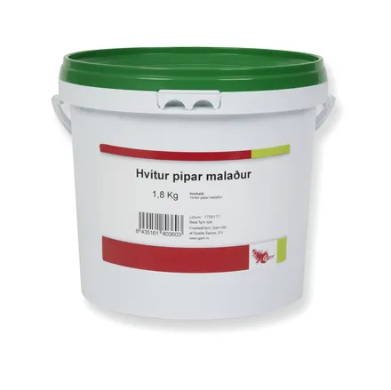 Hvítur pipar malaður 1,8kg mynd 1
