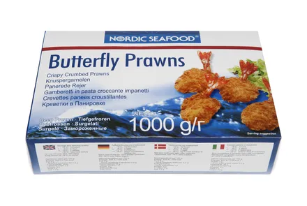 Kókosrækja/pankorækja Butterfly 55-60stk 1kg mynd 1