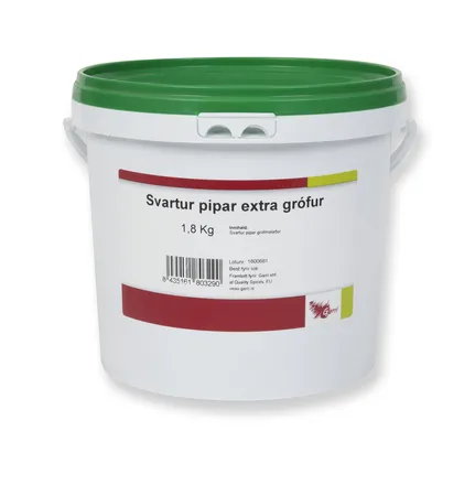 Svartur pipar extra grófmalaður 1,8kg mynd 1