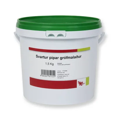 Svartur pipar grófmalaður 1,5kg mynd 1