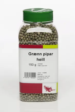 Grænn pipar heill þurrkaður 150g mynd 1
