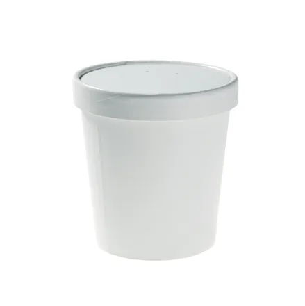 Súpubolli hvítur pappa m/pappaloki 12oz 250stk mynd 1