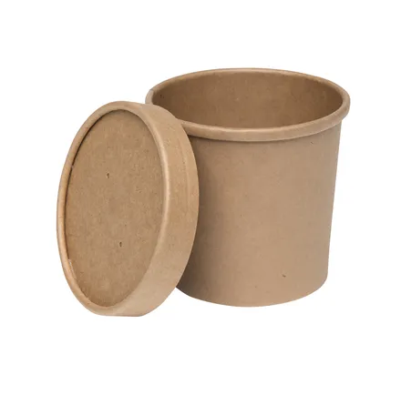 Súpubolli brúnn pappa m/pappaloki 16oz 250stk mynd 1