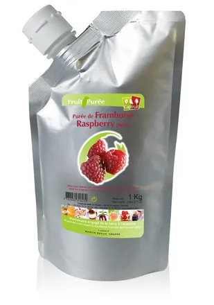 Hindberja Puré í poka 1kg mynd 1