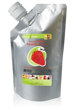 Jarðarberja Puré í poka 1kg mynd 1