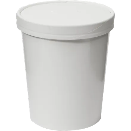 Súpubolli hvítur pappa m/pappaloki 32oz 175stk mynd 1