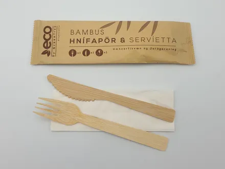 Bambus hnífaparasett 17cm G+H+S 500stk mynd 1