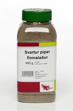 Svartur pipar fínmalaður 450g mynd 1